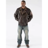 Pelle Pelle Biker Brown Leather Studs Jacket