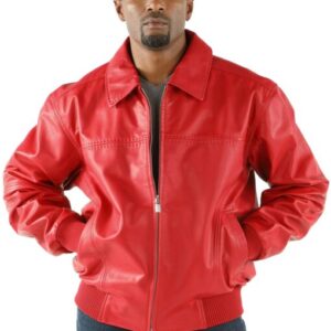 Pelle Pelle Red Plain Soft Leather Jacket | Men Jacket view 2
