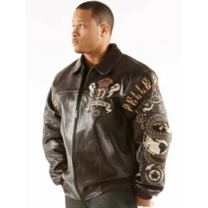 Pelle Pelle Dark Brown Men Leather Jacket | Dragon Jacket