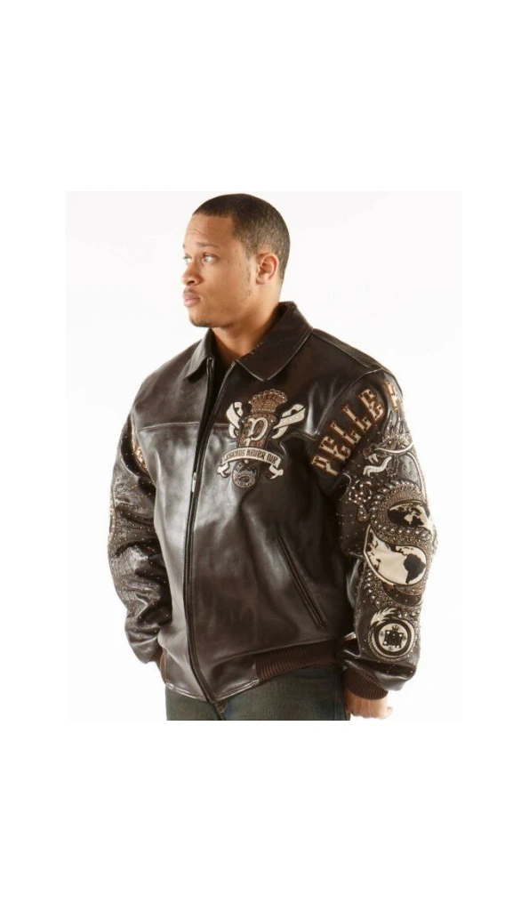 Pelle Pelle Dark Brown Men Leather Jacket | Dragon Jacket