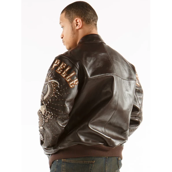 Pelle Pelle Dark Brown Men Leather Jacket | Dragon Jacket view 2