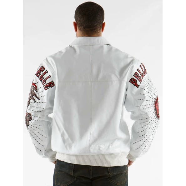 Pelle Pelle White Red Dragon Leather Jacket | Men Jacket view 2