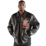 Pelle Pelle Black Croc Leather Men Jacket