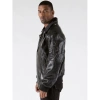 Pelle Pelle Biker Black Leather Fur Jacket