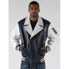 Pelle Pelle White Black Biker Men Jacket