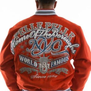 Pelle Pelle Orange New York Wool Jacket | Varsity Jacket view 2