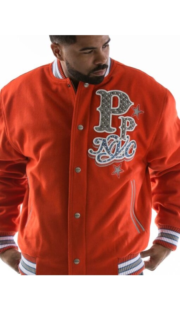 Pelle Pelle Orange New York Wool Jacket | Varsity Jacket