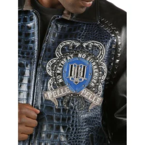Pelle Pelle No Retreat No Supreme Men Jacket | Black Blue view 3