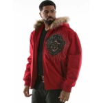 Pelle Pelle Red Diamond Men Fur Hood Jacket