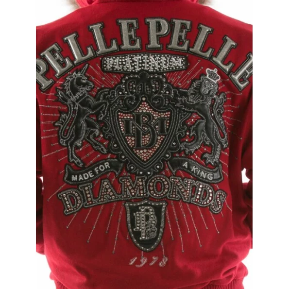 Pelle Pelle Red Diamond Men Fur Hood Jacket | Wool Jacket view 4