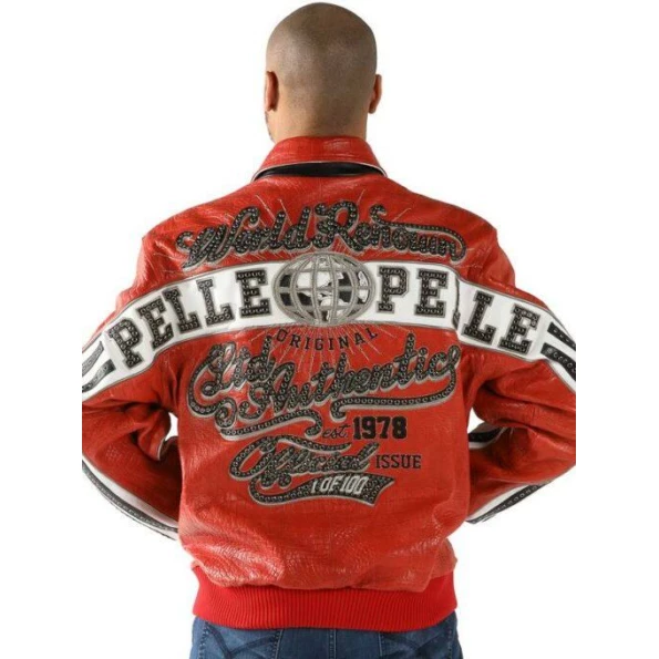Pelle Pelle World Renown Orange Leather Jacket | Men Jacket view 2