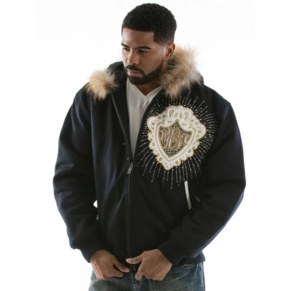 Pelle Pelle Black Diamond MB Fur Hood Jacket | Wool Jacket
