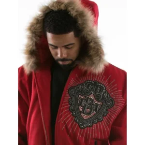 Pelle Pelle Red Diamond Men Fur Hood Jacket | Wool Jacket view 2