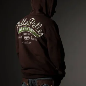 Pelle Pelle Men World Famous Wool Hoodie | Brown Hoodie