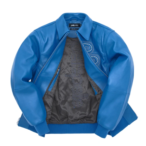 Pelle Pelle Blue Plush Leather Jacket