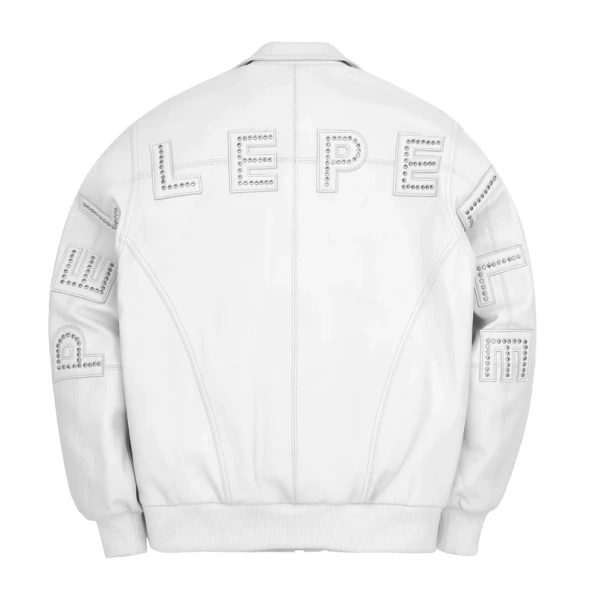 Pelle Pelle White Plush Leather Jacket