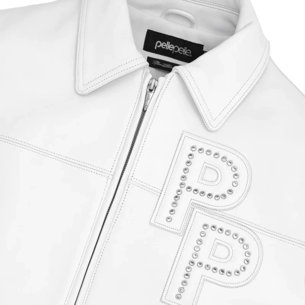 Pelle Pelle White Plush Leather Jacket