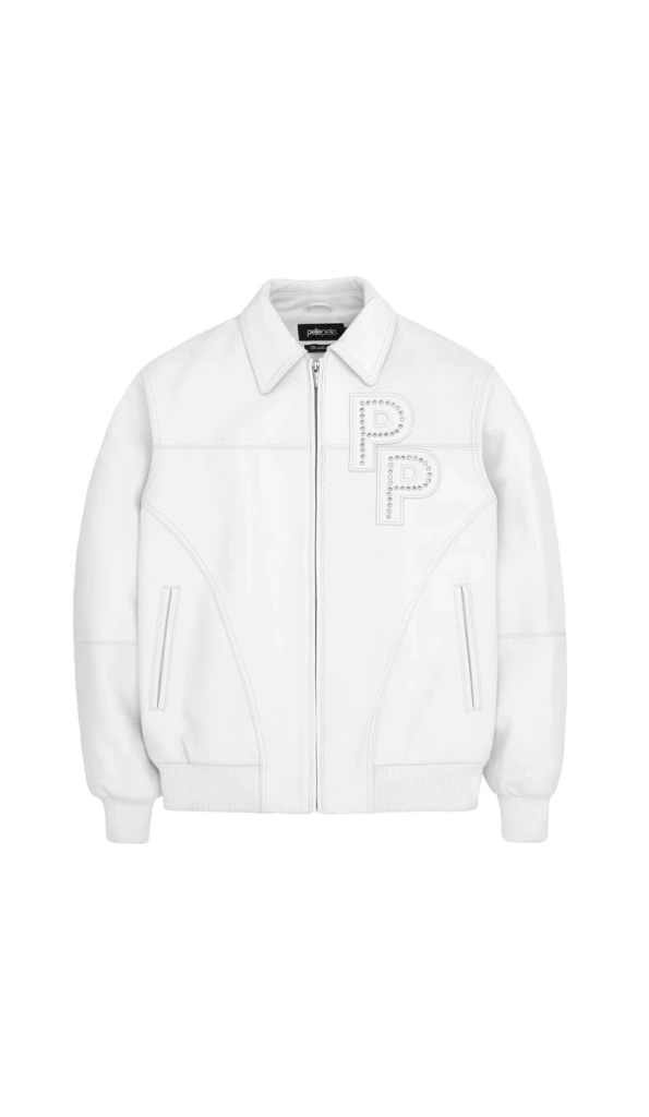 Pelle Pelle White Plush Leather Jacket | Men & Women