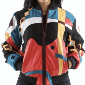 Pelle Pelle Multicolor Abstract Women Jacket | Wool Jacket