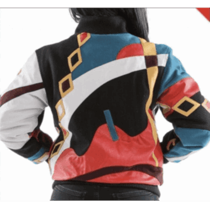Pelle Pelle Multicolor Abstract Women Jacket | Wool Jacket view 2