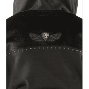 Pelle Pelle Black Ornate Wool Stud Jacket | Hood Jacket view 4