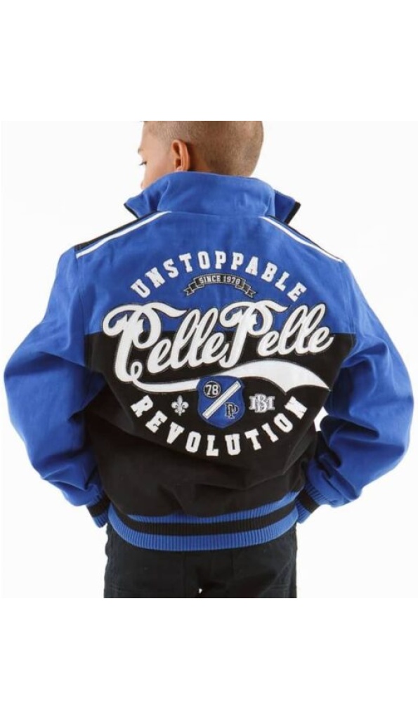 Pelle Pelle Blue Black Revolution Kids Jacket | MB Jacket