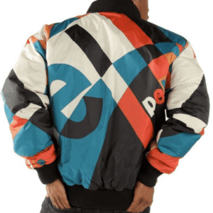 Pelle Pelle Blue Abstract Men Jacket | Bomber Jacket view 2