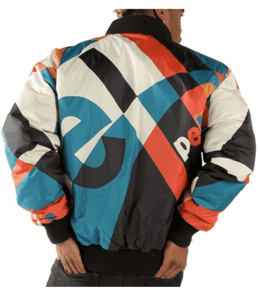 Pelle Pelle Blue Abstract Men Jacket