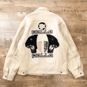 Pelle Pelle Cream Panther Embroided Jacket | Leather Jacket