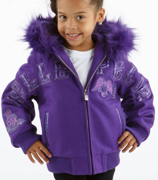 Pelle Pelle Kids Purple MB Wool Jacket