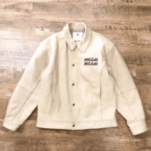 Pelle Pelle Cream Panther Embroided Jacket | Leather Jacket view 2