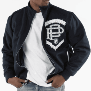 Pelle Pelle Men Navy Blue Elite Series Jacket | Wool Jacket