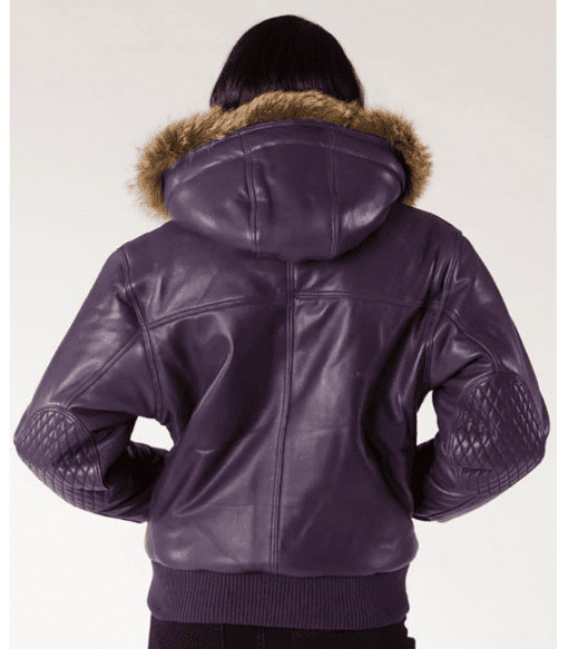 Pelle Pelle Quilted Purple Leather Jacket