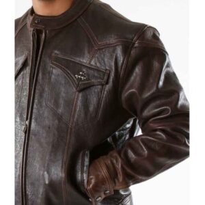 Pelle Pelle Dark Brown Ghost Leather Jacket | Men Jacket view 3