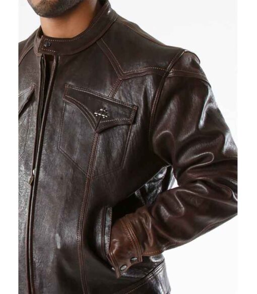 Pelle Pelle Dark Brown Ghost Leather Jacket