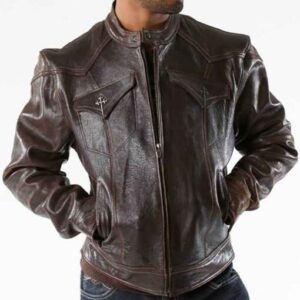 Pelle Pelle Dark Brown Ghost Leather Jacket | Men Jacket
