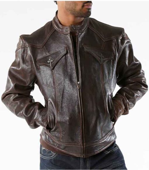 Pelle Pelle Dark Brown Ghost Leather Jacket