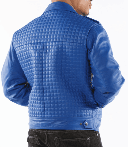 Pelle Pelle Blue Houndstooth Quilted Jacket