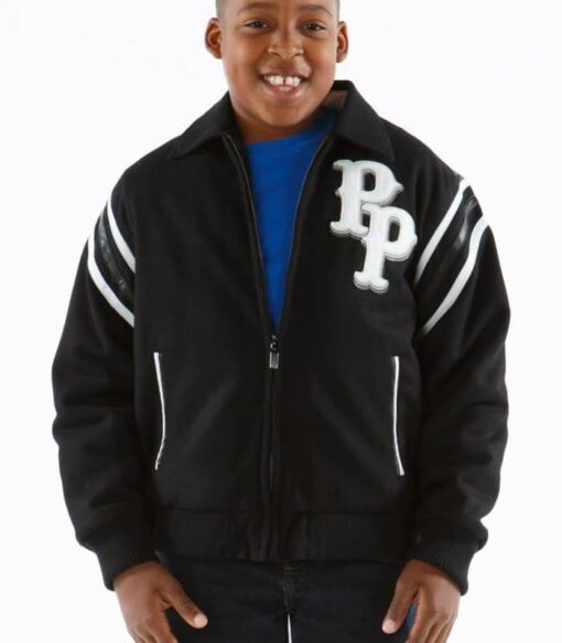 Pelle Pelle Black Detroit Kids Wool Jacket