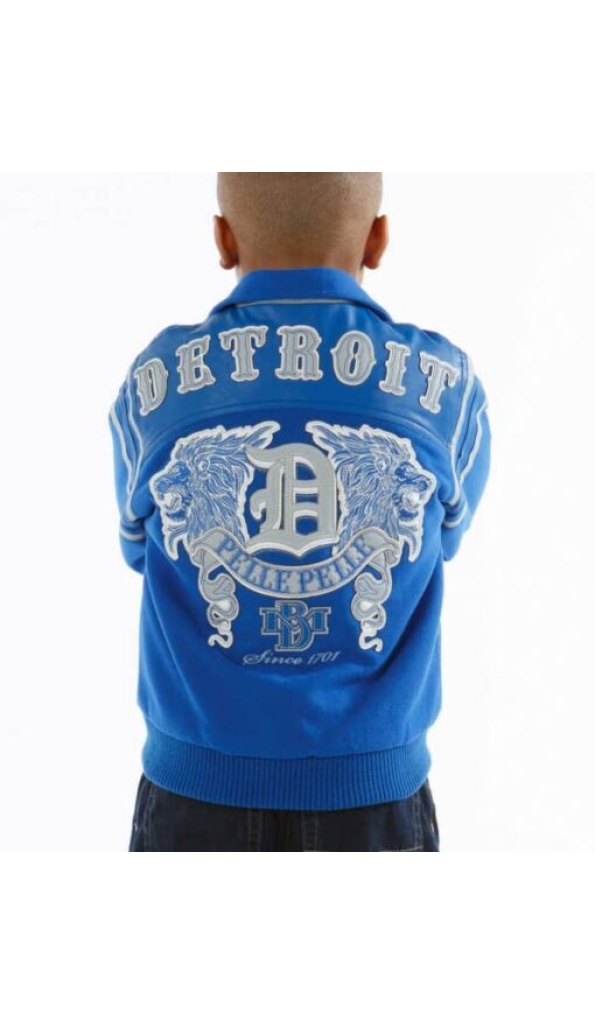 Pelle Pelle Kids Blue Detroit Wool Jacket | MB Jacket