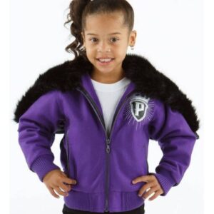 Pelle Pelle Purple Girl Fur Wool Jacket | Kids Jacket