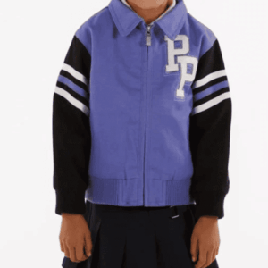 Pelle Pelle Tribute Chicago Kids Wool Jacket | Purple Black view 2