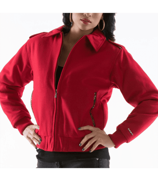 Pelle Pelle Dragon Red Women Wool Jacket