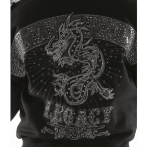 Pelle Pelle Dragon Black Women Jacket | Wool Jacket view 2