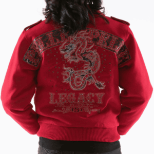 Pelle Pelle Dragon Red Women Wool Jacket | Legacy Jacket view 2
