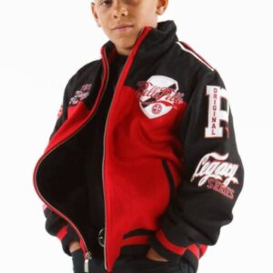 Pelle Pelle Legacy Series Kids Wool Jacket | Red Black
