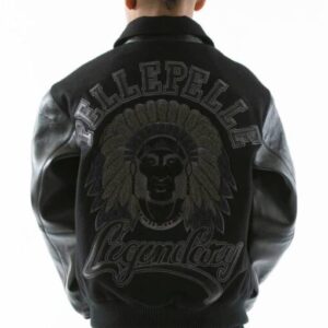 Pelle Pelle Black Kids Legendary Jacket | Leather Wool