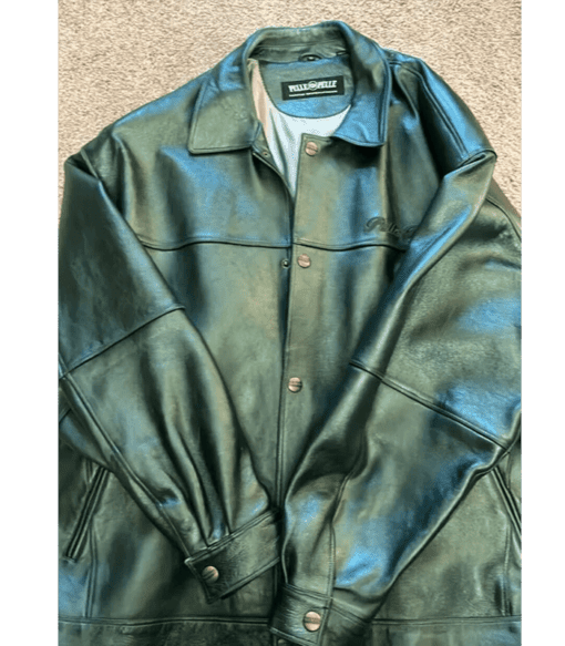 Pelle Pelle Green Cool Panther Leather Jacket