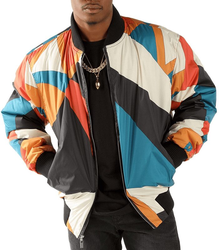 Pelle Pelle Blue Abstract Men Jacket