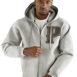 Pelle Pelle Men Grey Wool Hood Jacket | Zipper Jacket